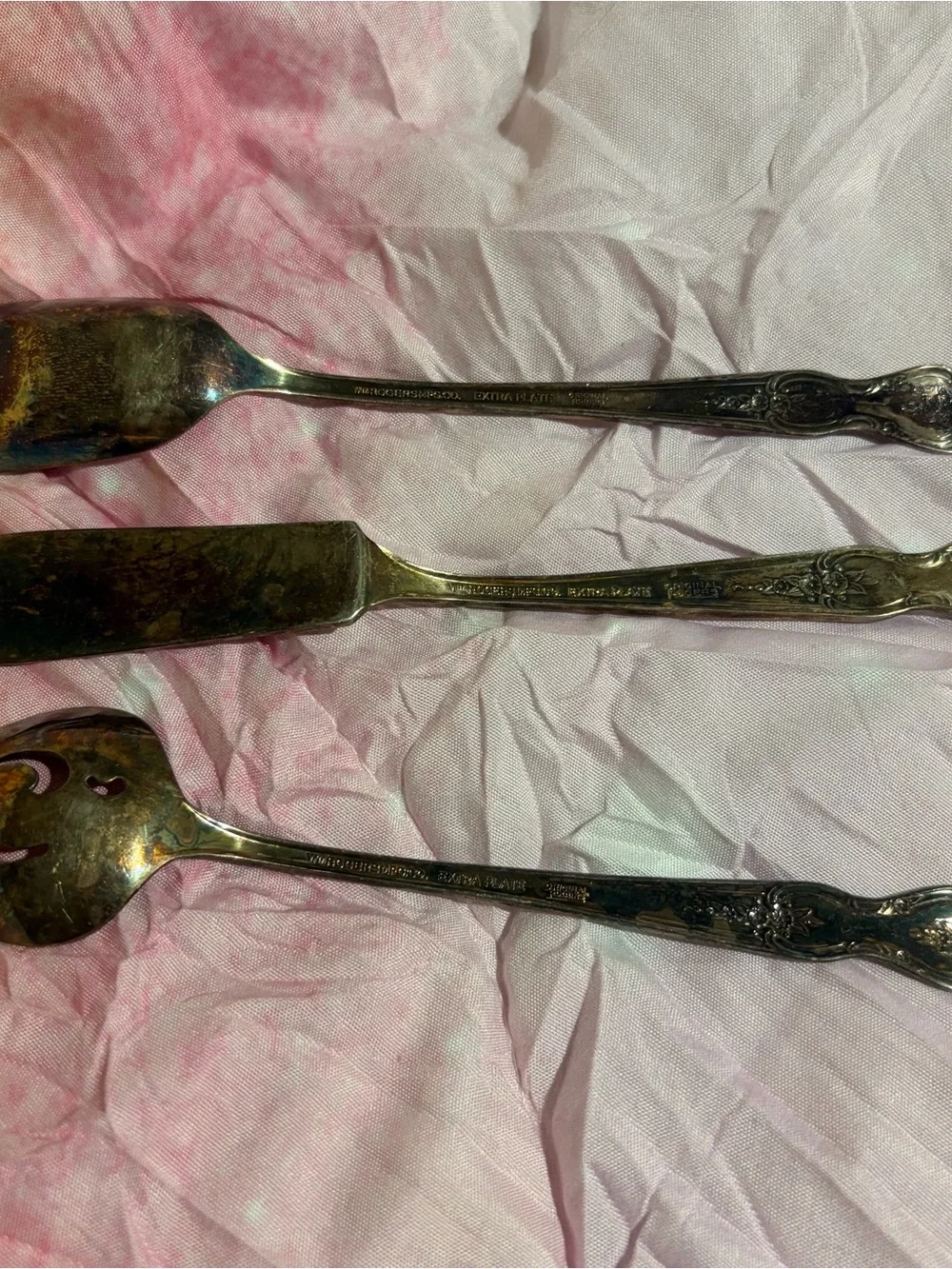 Vintage WMRogers mfg Co- Serving Spoon, Spreader & Turner Set - Silver
